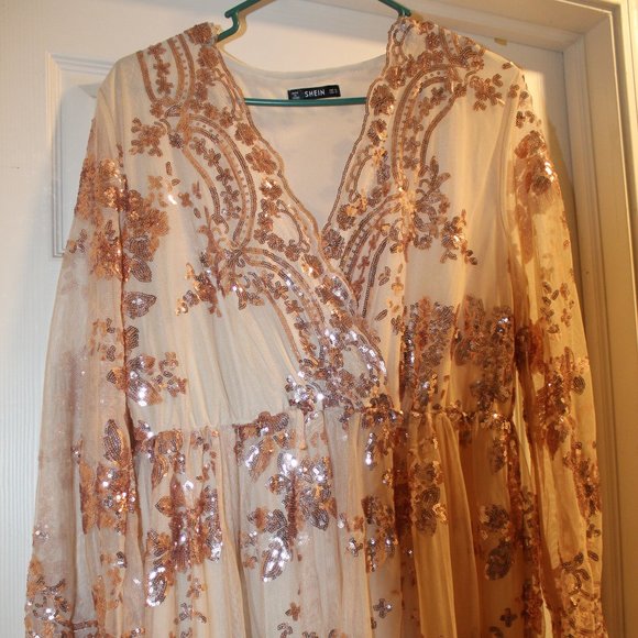 SHEIN Dresses & Skirts - Gold Sequin Dress